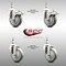 Service Caster 4 Inch 316SS Gray Polyurethane 3/8 Inch Threaded Stem Caster Lock Brake, 2PK SCC-SS316TSTTL20S414-PPUB-381615-2S2 - alternate 5